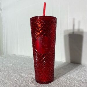 Starbucks Holiday 2021 Red Jeweled Tumbler Cold Cup 24oz